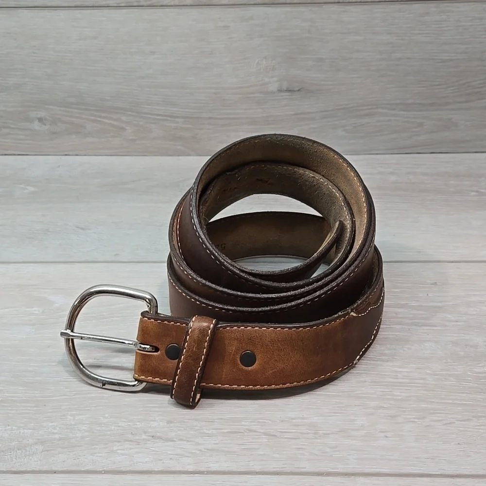Justin Mens Leather Western Top grain leather USA X5409 sz 52 belt